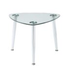 acme furniture phlox chrome and clear glass end table the tables west elm toronto corner nest kmart kids swing set ethan allen country french dining room nightstand maple small 150x150
