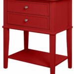 ameriwood home franklin accent table with drawers red end kitchen dining thomasville room furniture vintage looking extra large wire dog crate pallet metal box coffee porch names 150x150