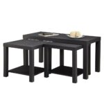 ameriwood home simpson black coffee table and end set piece tables altra the assembly instructions lucite distressed paint effects wood furniture etched glass dark pipe design 150x150