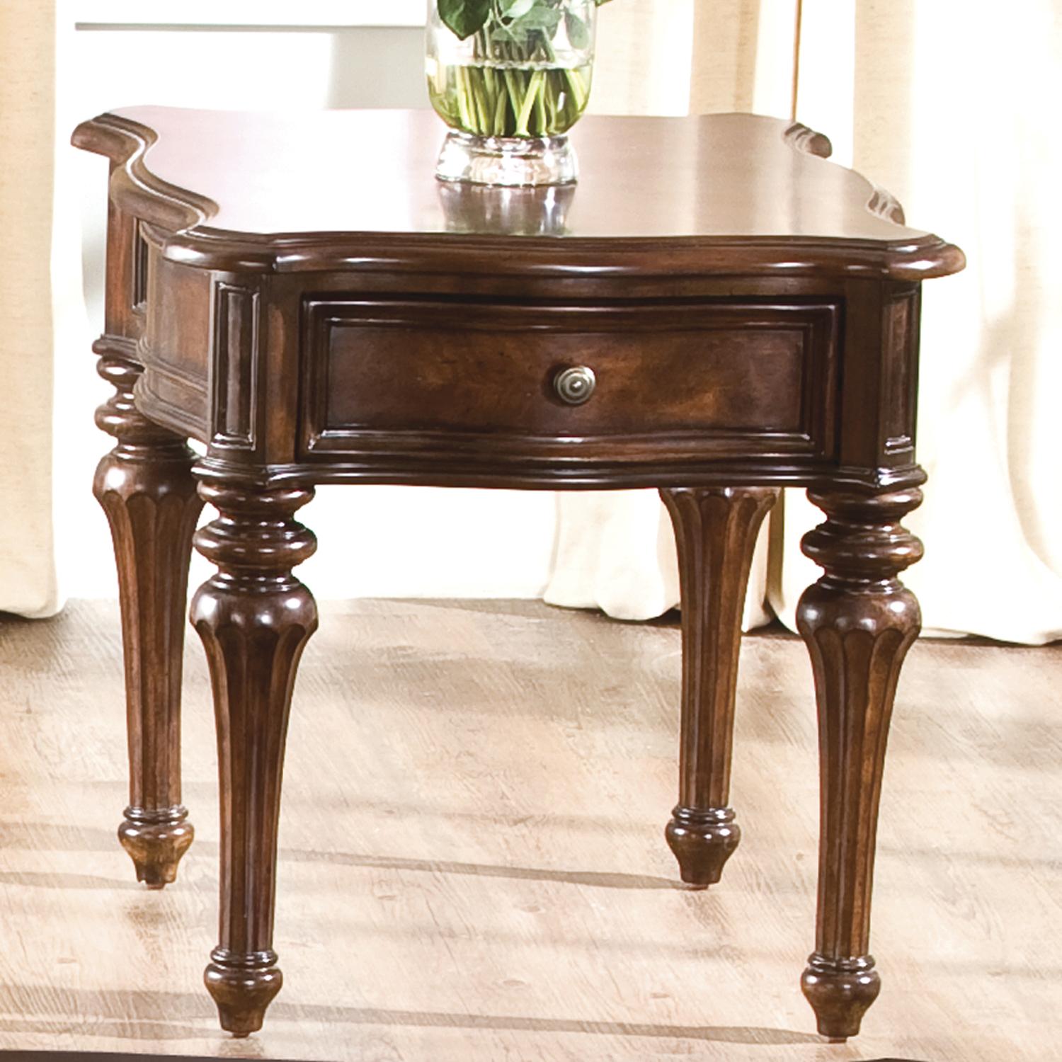 andalusia traditional end table rotmans tables products liberty furniture color elegant wood pet side homesense oakville nesting living room teak light brown leather ott coffee