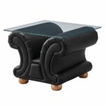 apolo black leather end table esf apl blk tables dark couch ashley furniture chaise lounge chair magnolia farms area rugs small pallet quality home office craigslist houston ethan 150x150