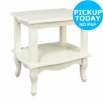 argos home serenity end table white details about ethan allen audrey sofa inch outdoor narrow cherry tray king bedroom furniture sets affordable modern oval small mirrored 150x150