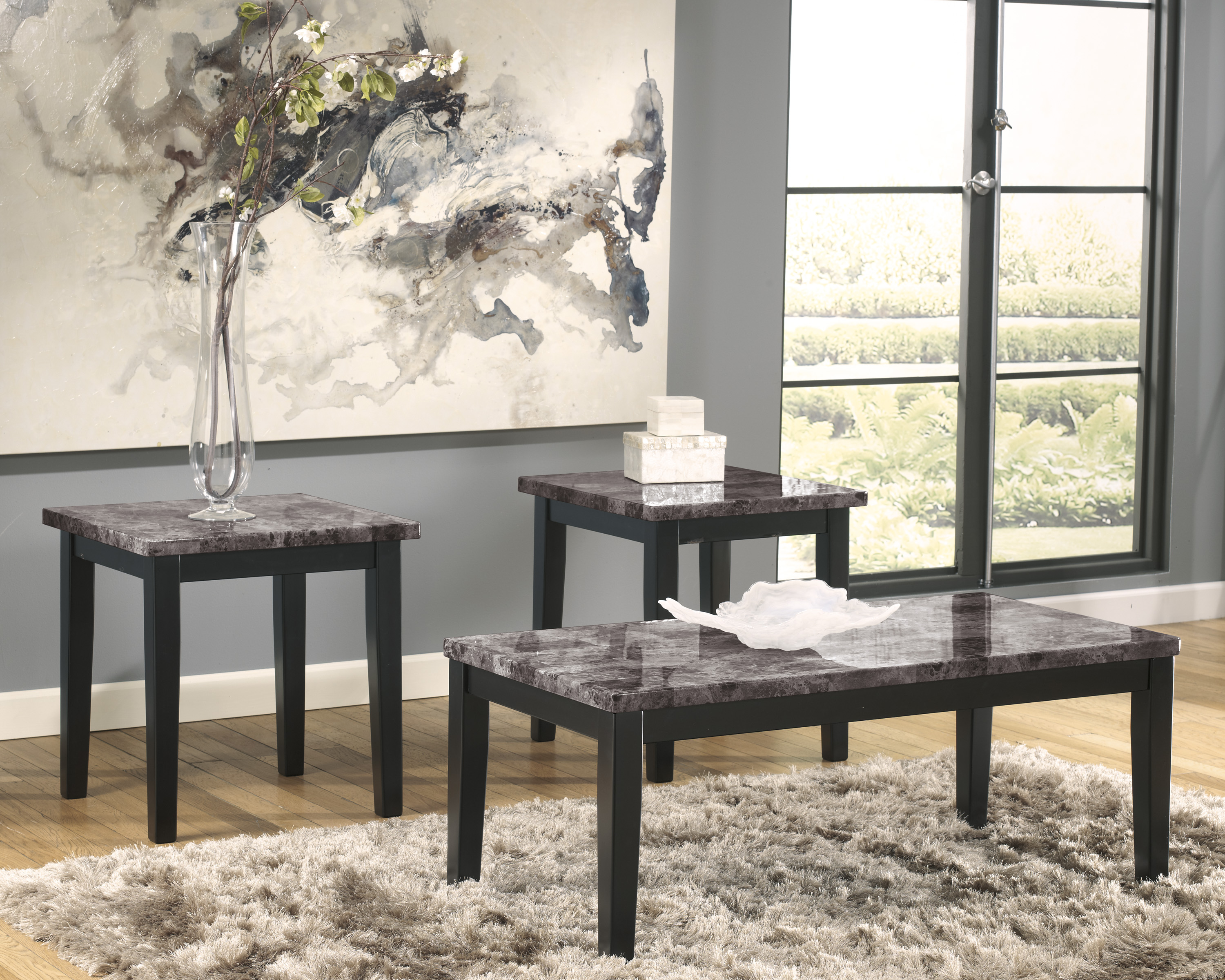 ashley faux marble coffee table stone restoration blog products north shore marbie tabie set ashi top end tables furniture laura chesterfield sofa wooden tree trunk affordable