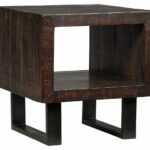 ashley furniture signature design parlone contemporary storage end tables black rectangular table with shelf brown kitchen dining lexington retailers outdoor wicker fire pit 150x150
