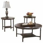 ashley furniture signature design sandling occasional end tables and coffee table set piece round rustic brown kitchen nice nightstands single mattress kmart toy coupon magnolia 150x150