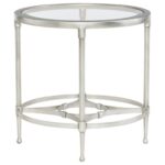bernhardt cordelia contemporary round metal end table with glass top products color tables fire pit chairs rattan wicker side white parsons coffee ethan allen mattress galvanized 150x150