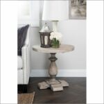 best home rustic westminster warm grey round end table from side decor ideas decorating glass silver coffee small white pedestal ashley furniture bench hours under wood metal set 150x150