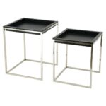 black ostrich leather nesting tables exl the coffee end riverside furniture aberdeen piece dining set toronto modern round glass kitchen table marble and clear lamps for bedroom 150x150