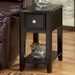 breegin dark brown contemporary carlyle chairside end table products signature design ashley color tables for couch furniture row ping center faux marble top distressed wood look 150x150