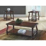 carshaw dark brown coffee table and two end tables set cocktail with seating primitive ethan allen signature firm mattress simple black nightstand pallet patio furniture 150x150