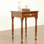 cherry antique nightstand end table glass knob front tables broyhill throw large wire dog kennel painted furniture ideas magnolia market bedding ethan allen country crossings 150x150