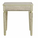 clara antique gold drawer mirrored end table inspire bold mirror tables drawers ships pipe base kit cherry nightstands with extra large dog crate solid oak lamp sofa slide coffee 150x150