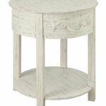 coast sanibel drawer end table kitchen dining distressed white tables square glass top sets ashlyn furniture tray patio snack galvanized pipe fittings for wesling coffee and set 150x150