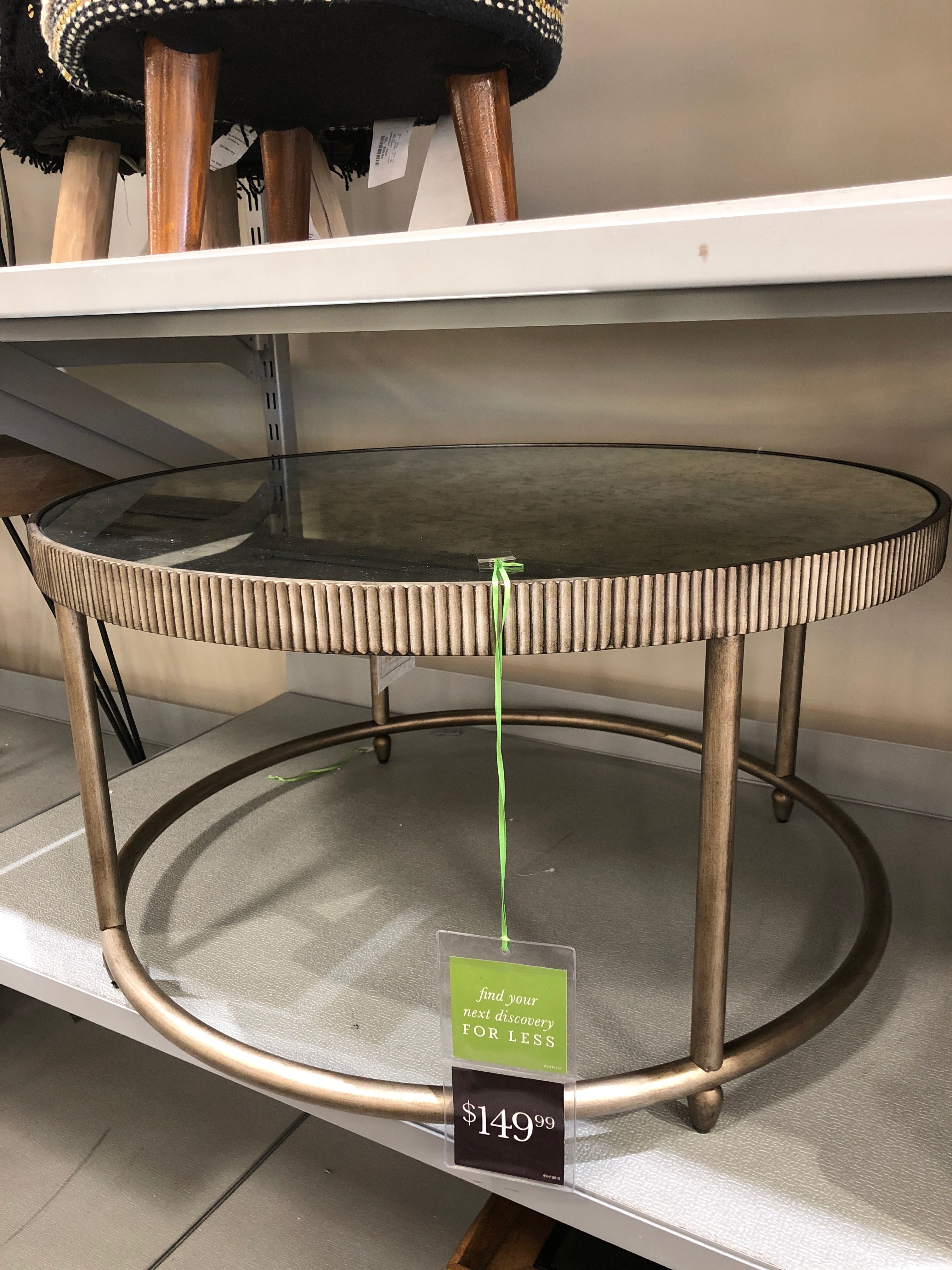 coffee table for living room home sense framingham not homesense end tables clear glass but fine with the mirror there can beat certainly small round metal chrome placement ikea