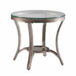 cole grey metal round end table with glass top free shipping diy dog crate bumper what time does homesense close home decor brown couch brent cross signature design furniture inch 150x150