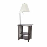 combination floor lamp end table with shelves and swing arm shade combo use nightstand magazine rack sofa lamps wooden for drawing room lift top coffee chest tiny patio dark 150x150