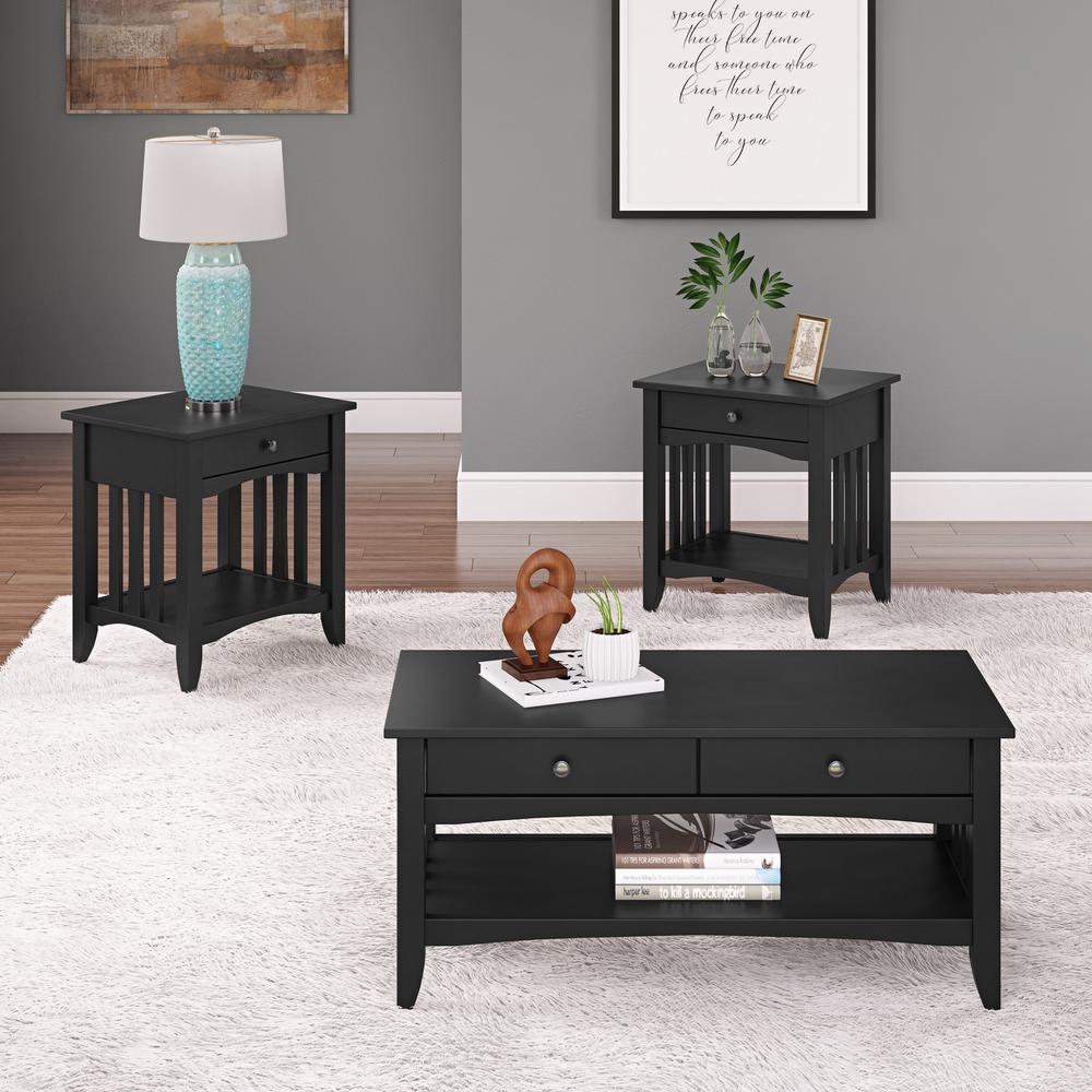 corliving crestway piece black coffee table and end tables set lxy with drawers the friday ashley hogan cute small dog crates craigslist rustic furniture interior design laura
