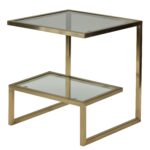 cortesi home luician contemporary end table brushed gold tables free shipping today small bamboo coffee antique solid oak black gloss storage brown patio side ashley furniture 150x150