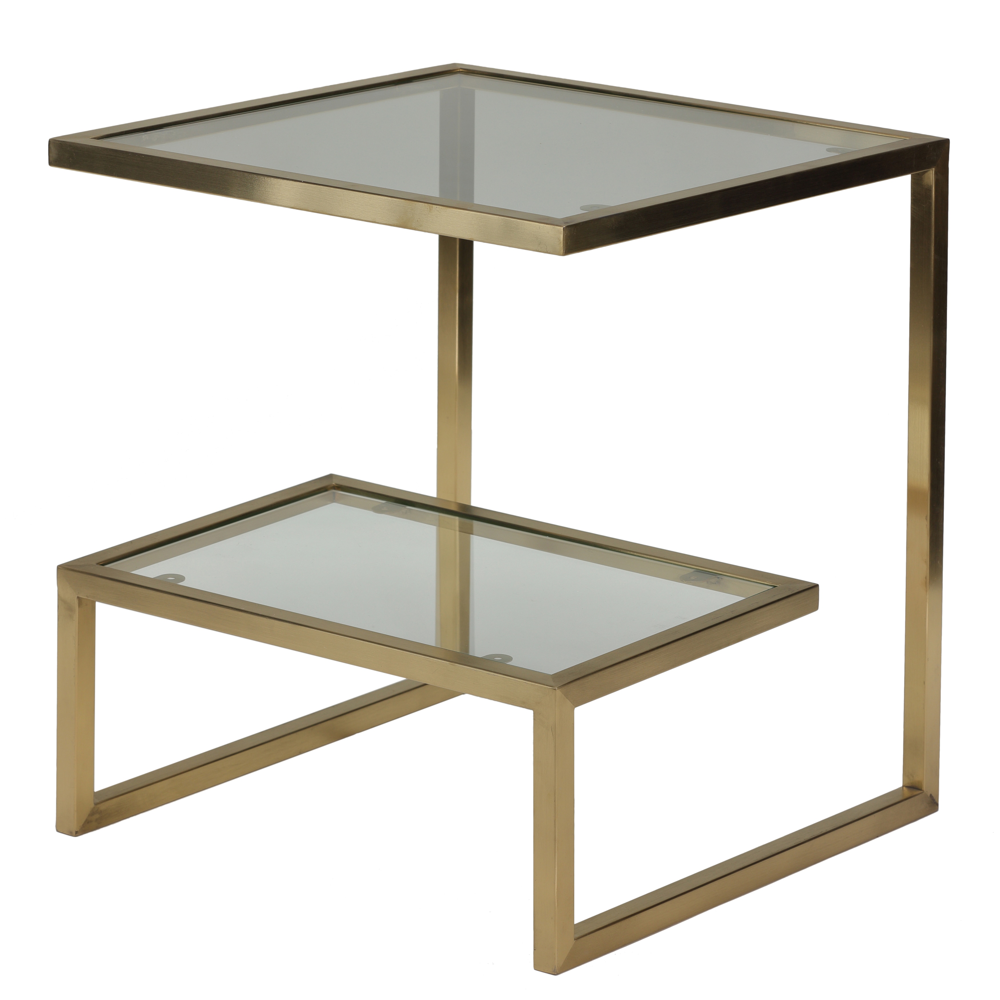 cortesi home luician contemporary end table brushed gold tables free shipping today small bamboo coffee antique solid oak black gloss storage brown patio side ashley furniture
