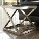 coylin brushed metal square end table with clear tempered glass top products signature design ashley color iron tables tops occasional and chairs round coffee black bamboo rising 150x150