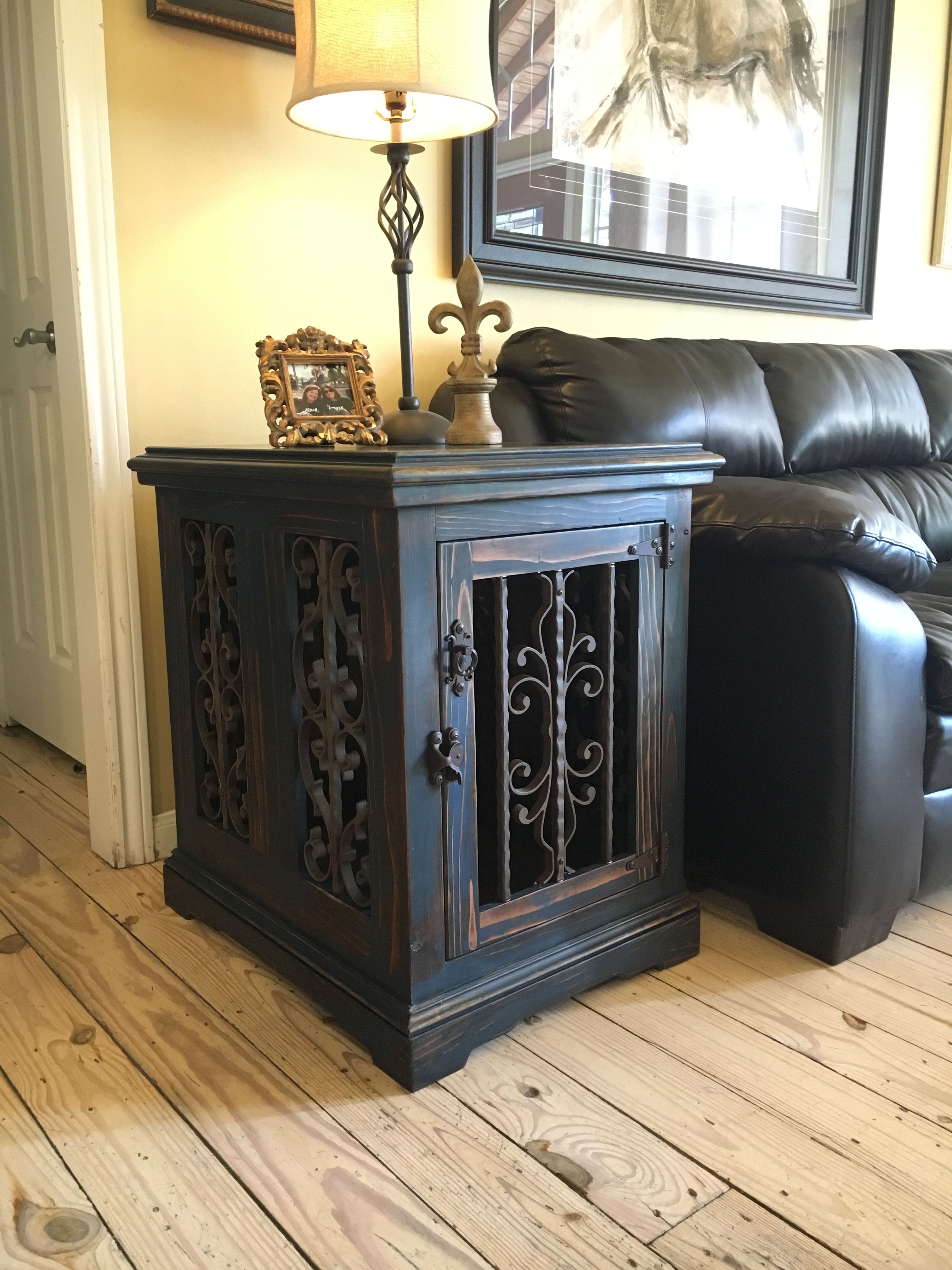 custom dog kennel crate end table solid wood crates that look like tables inthedoghousekenneldesigns sagamore dining set small with drawer console back sauder bedroom high bedside