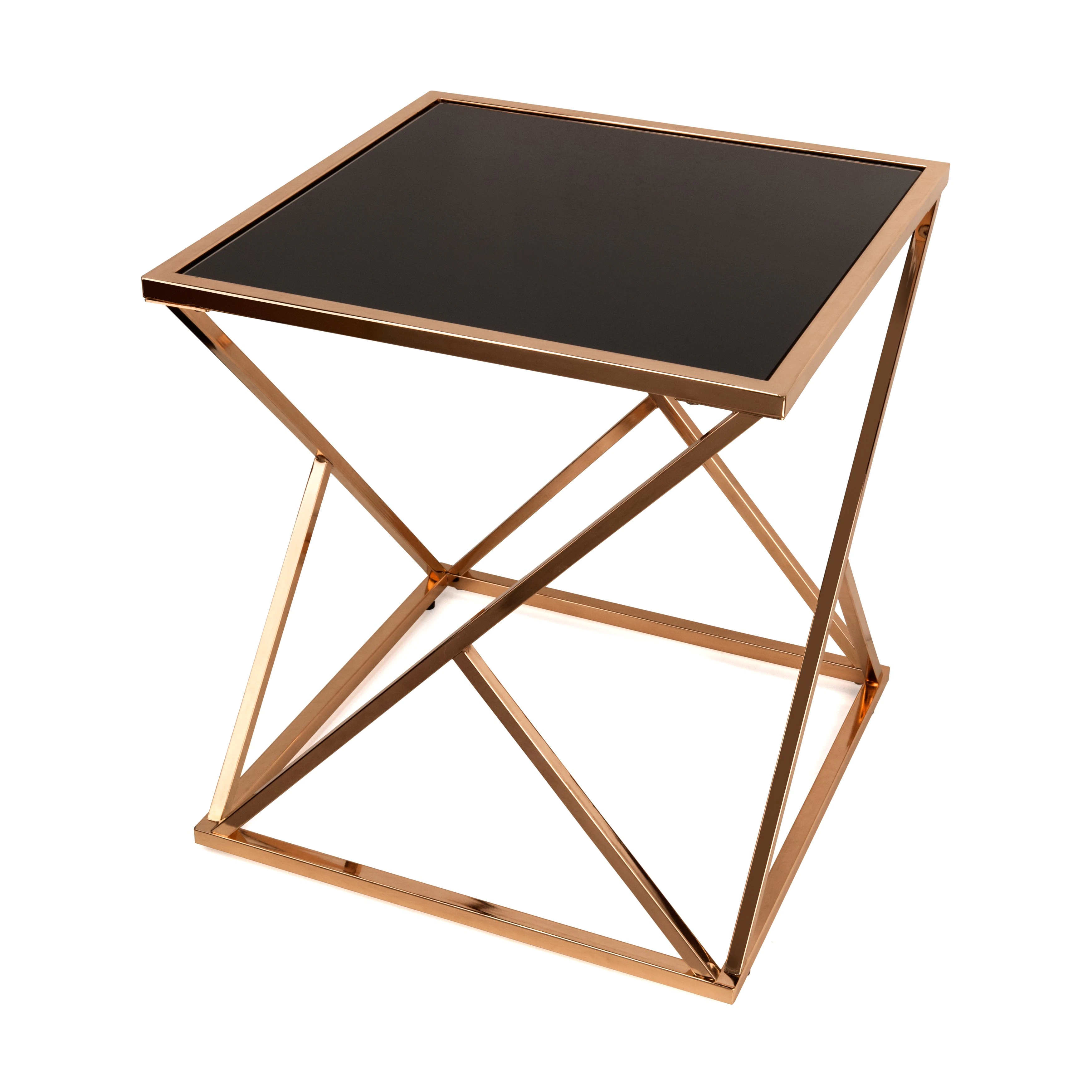 danya square geodesic rose gold end table with black glasstop glass top tables free shipping today oblong sauder dakota pass round lamp red side modern coffee designs resin wicker