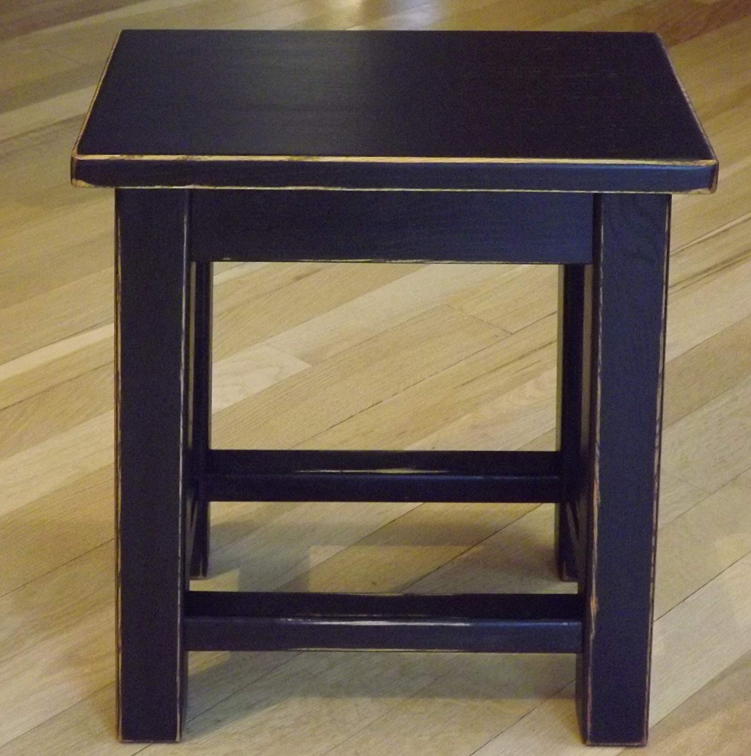 distressed black wood side table small end handmade handcrafted tables ethan allen furniture dubai corey coffee dog crate plans riverside harmony dual kennel lazy boy website teal