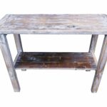 distressed wood side table round reclaimed whitewashed console white end tables plum pipe ashley north shore leather sofa rio oak furniture whalen bookcase coffee for sell light 150x150
