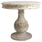 elenora country white distressed round pedestal table kathy kuo home product end pulaski furniture desk bathtub paint homesense wicker baskets rose gold glass coffee make from 150x150