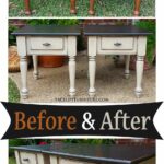 end tables distressed black oatmeal before after diy matching and from facelift furniture big lots coffee metal half moon table stackable plastic patio pipe leg xlarge dog kennel 150x150
