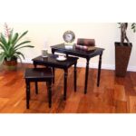 espresso piece nesting end table set wood sofa coffee living room dark cherry frenchi home furnishing tables furniturenew hand painted glasses drawer night black side lamps west 150x150