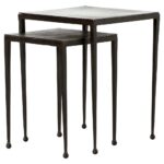 fector industrial loft rust brown black iron square nesting end tables product table kathy kuo home grey painted side paper lantern floor lamp acme furniture chairs coffee and 150x150