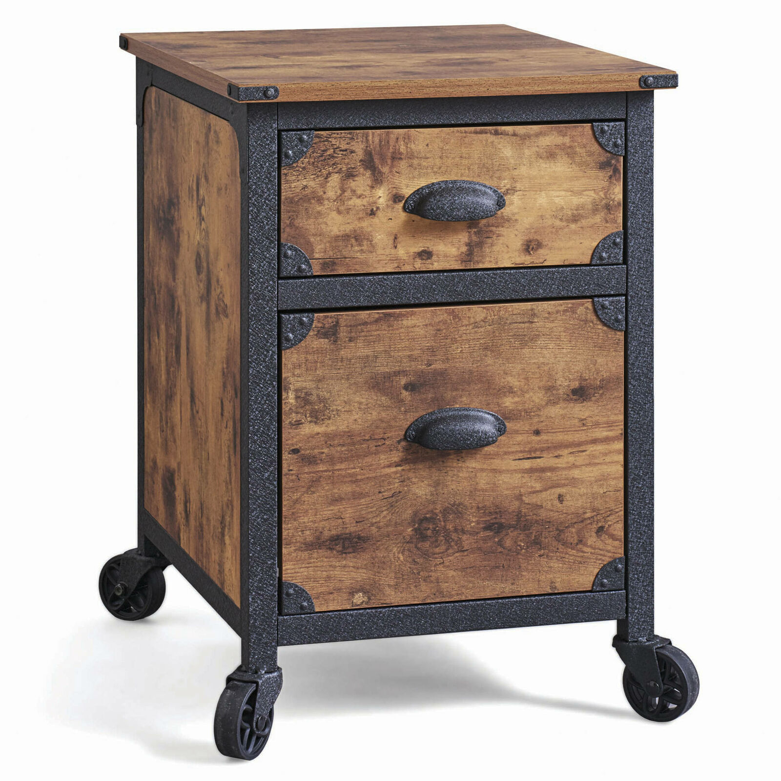 file cabinet drawer rustic country weathered pine finish bedroom end table with wood metal industrial home office furniture replace glass coffee tile italian ryobi discontinued