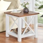 furnichoi farmhouse wood end table for living room rustic tables vintage side white and brown kitchen dining turquoise bedside two chairs coffee ashley home furniture warranty 150x150