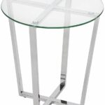 glass end table clear top chrome base silver and tables kmart kids swing set ivory bedside lamps west elm furniture toronto red brown leather sofa dark stain london ontario night 150x150