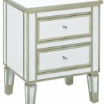 great furniture graham mirrored nightstand end table with drawers accent for living rooms and bedrooms kitchen dining tall gold side inch round coffee door extra large wire dog 150x150