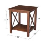 hampton espresso wood end table free shipping today tables glass dining black legs marble and silver coffee rustic nest broyhill furniture wagon wheel gloss corner simple dog 150x150