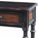 hand painted distressed black brown finish accent console table end tables ping great coffee sofa lazy boy sectional reviews duncan phyfe broyhill furniture factory direct small 150x150