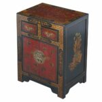 handmade oriental end table black free shipping hand painted bonded leather tables glass top nesting coffee average dimensions pillows for furniture stone occasional large round 150x150