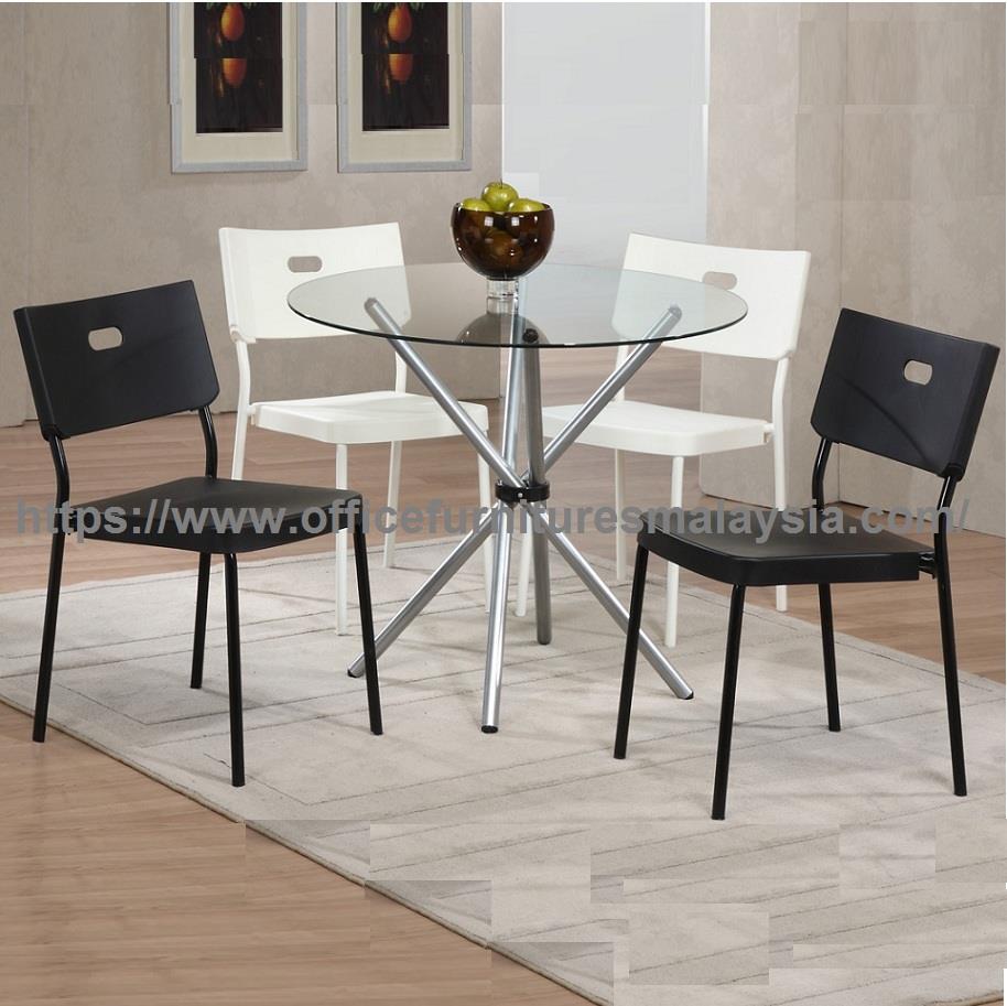 high quality round glass top table end dining set ygcds ampang officefurnitures tables shallow console with drawers foxcroft furniture scandinavian ceiling light looking for nest