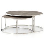 hollywood shagreen nesting coffee tables stainless steel zin home vben prm glass end homesense tures fire pit clearance martha stewart outdoor furniture ethan allen british 150x150