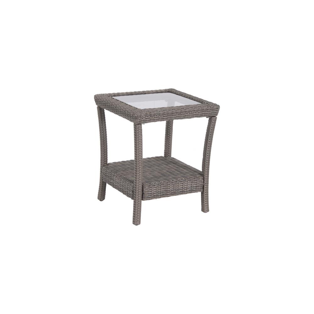 home decorators collection naples grey square all weather wicker outdoor side tables white end table glass top with centre cappuccino nightstand replica bedroom furniture