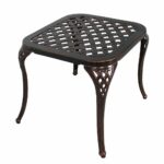 homefun patio end table outdoor side cast black aluminum metal furniture antique bronze garden broyhill dining industrial rustic hamilton cheval mirror leick laurent hall console 150x150