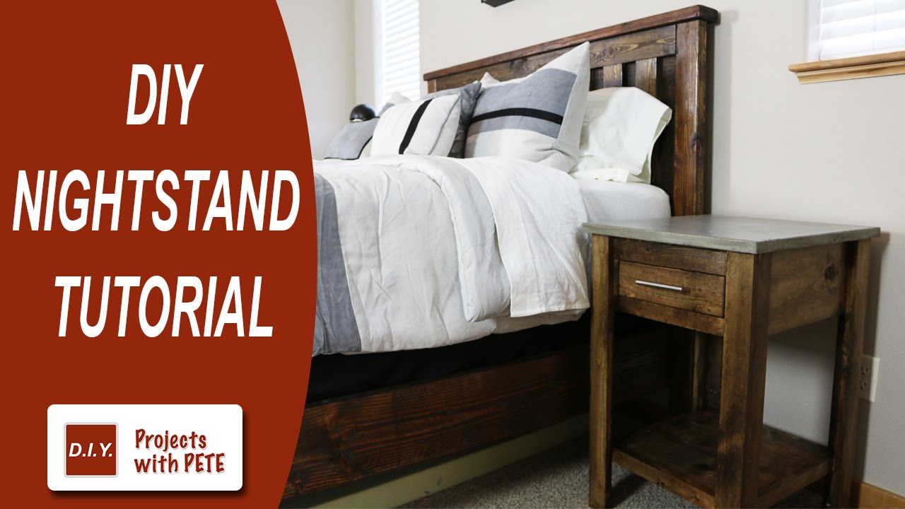 how make nightstand diy concrete bedroom end tables stanley furniture dining unfinished parsons desk conversation sets universal collections broyhill farm table thomasville