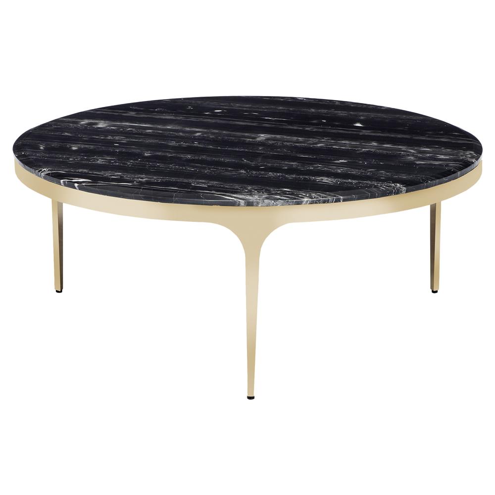 interlude camilla modern black marble round gold coffee table product outdoor end kathy kuo home ethan allen fabrics ashley antigo slate dining curtains with leather furniture