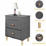 itidy drawer dresser premium linen fabric nightstand end table bedside storage chest for nursery closet bedroom and bathroom lexington dining furniture cherry side tables living 150x150