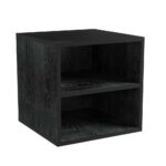 lavish home black modular cube end table with shelves tables the pallet furniture book difference between console and sofa marble top coffee mustard rustic industrial pipe 150x150