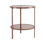 lenae glass side table brown aiden lane products stained end tables black real leather sofa liberty furniture ocean isle collection ashley living room ethan allen american 150x150