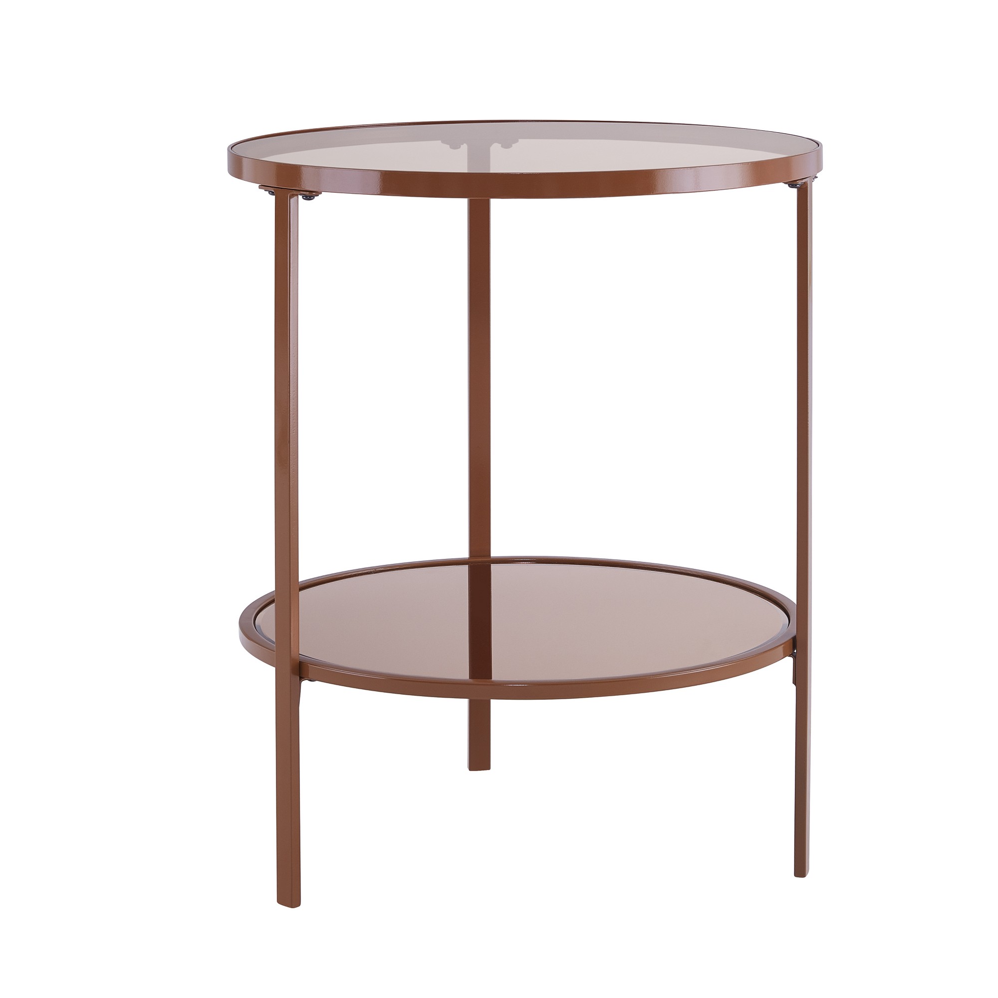 lenae glass side table brown aiden lane products stained end tables black real leather sofa liberty furniture ocean isle collection ashley living room ethan allen american