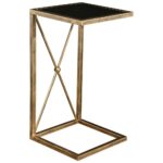 lexington modern classic antique gold black glass side table product end kathy kuo home painted oak and chairs kmart unfinished furniture beds annie sloan teal paint adirondack 150x150